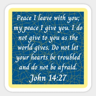 Bible Verse John 14:27 Sticker